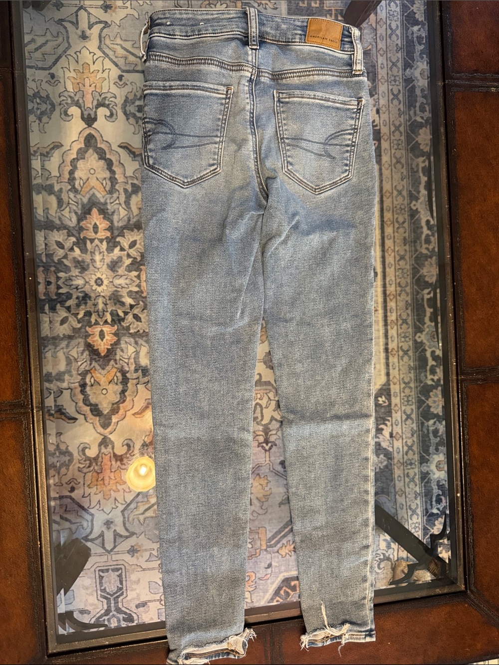 American Eagle Outfitters Women's Light Blue Skinny Jeans - Picture 6 of 6